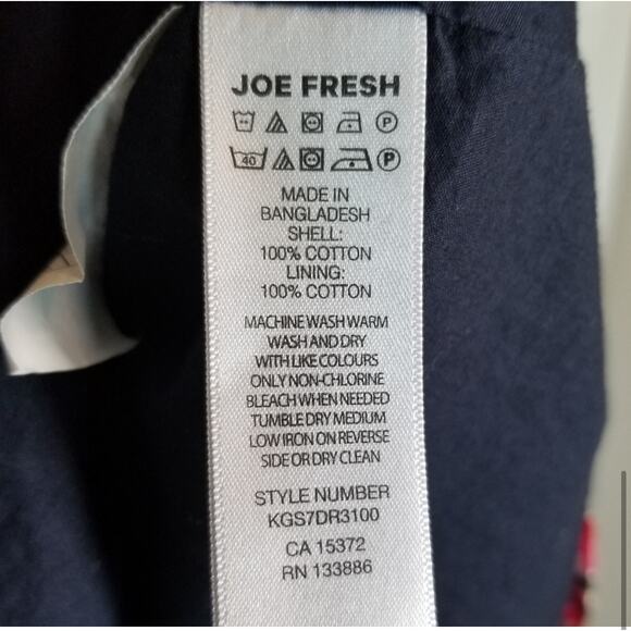 Joe Fresh Girls Size 10 Summer Dress Floral Sleeveless 100% Cotton Casual - Picture 5 of 5